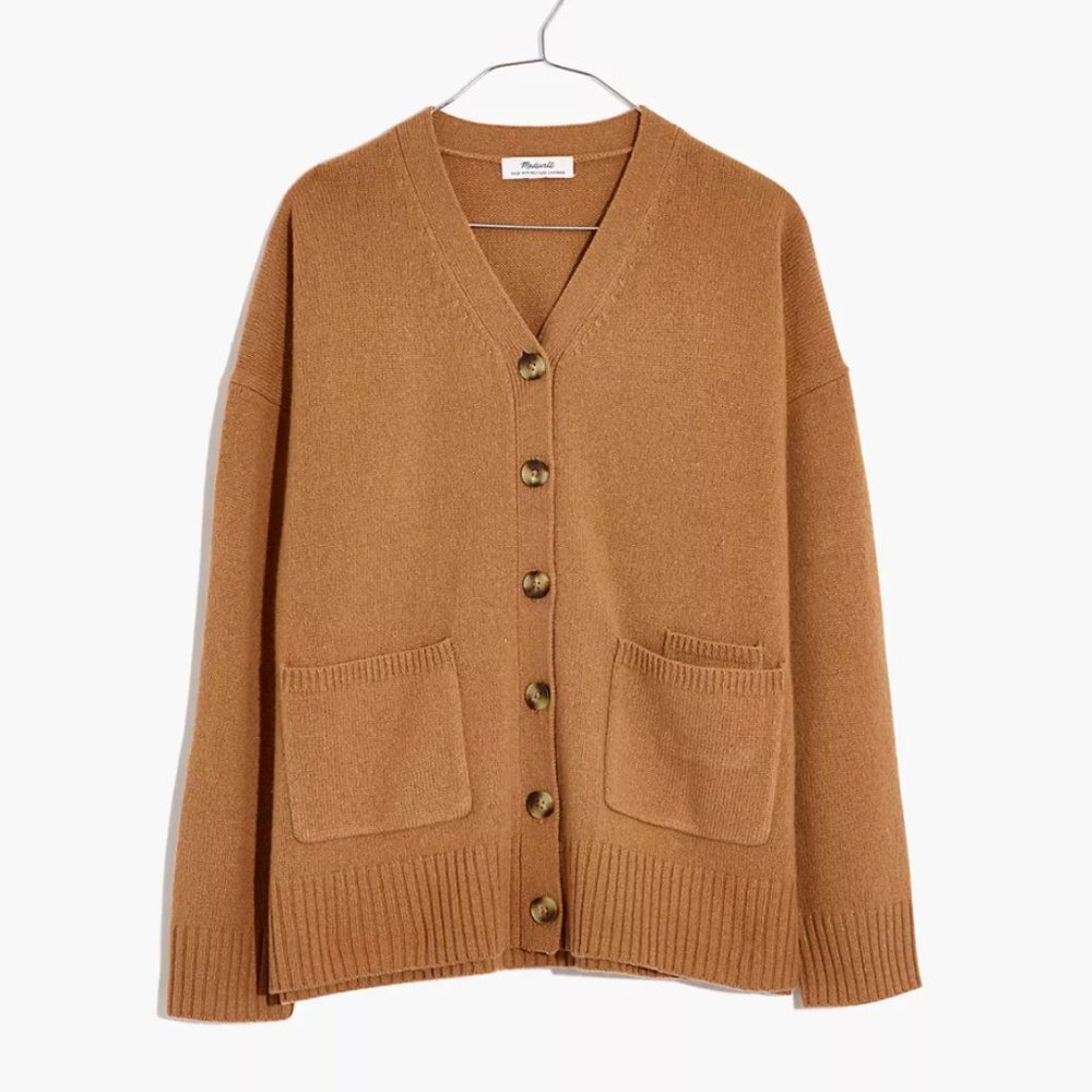 Madewell (Re)sourced Cashmere Ex-Boyfriend Cardigan Sweater - NWT